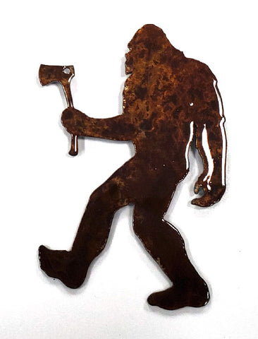 SCOUT Bigfoot w/ Hatchet - Magnet - Squatch Metalworks