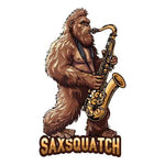 Sax Squatch - Vinyl Sticker - Squatch Metalworks