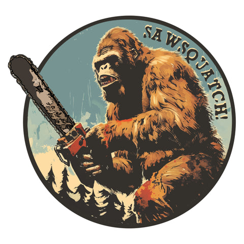 SawSquatch - Vinyl Sticker - Squatch Metalworks