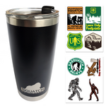 Squatch Metalworks - 20 oz Black - Stainless-Steel Tumbler with Lid - Squatch Metalworks