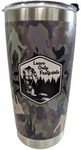 Squatch Metalworks - Leave Only Footprints - Green Camo - Stainless-Steel Tumbler with Lid - Squatch Metalworks