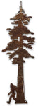 Redwood Tree with Bigfoot - Magnet