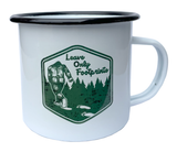 BIGFOOT, SASQUATCH - LEAVE ONLY FOOTPRINTS, 16oz Vintage Campfire Mug