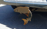 SQUATCH METALWORKS Jumping Salmon Trailer Hitch Cover for Trucks - Steel, Made in USA