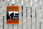 Neighborhood Squatch - Metal Road Sign