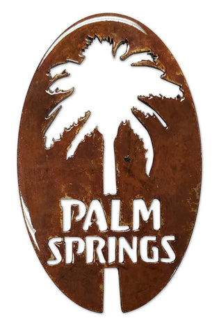 Palm Springs with Palm Oval - Magnet