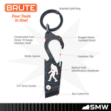 Squatch Metalworks -  Keychains "BRUTE" Bigfoot Recreation Utility Tool  - SMW