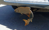 Squatch Metalworks -  Metal Art SQUATCH METALWORKS Jumping Salmon Trailer Hitch Cover for Trucks - Steel, Made in USA  - SMW