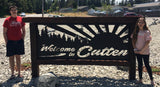 Squatch Metalworks -  Metal Art Welcome to Cutten Sign - Custom Metal Art  - SMW