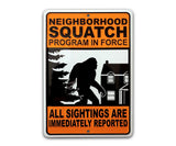 Squatch Metalworks -  Wall Plaques Neighborhood Squatch - Metal Road Sign  - SMW